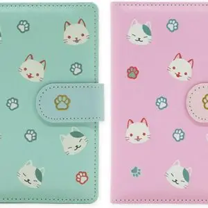 Mini Pocket Notebook, Cat Cartoon Hardcover