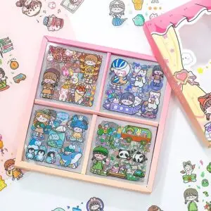 100 Pcs Transparent PET Planner Sticker Sheets for Scrapbooking